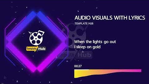 #22 | Free Template Here | Audio visualizer with lyrics | New After Effects Template | Template Hub