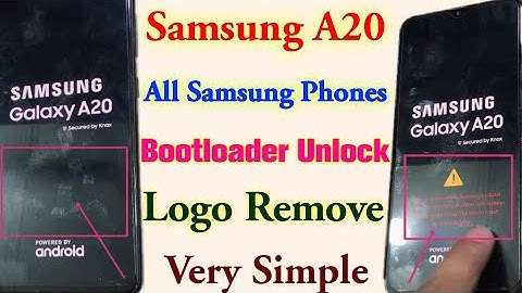 Samsung A20 Unlock Bootloader Warning Logo Replace With Original | Samsung Bootloader Logo Change