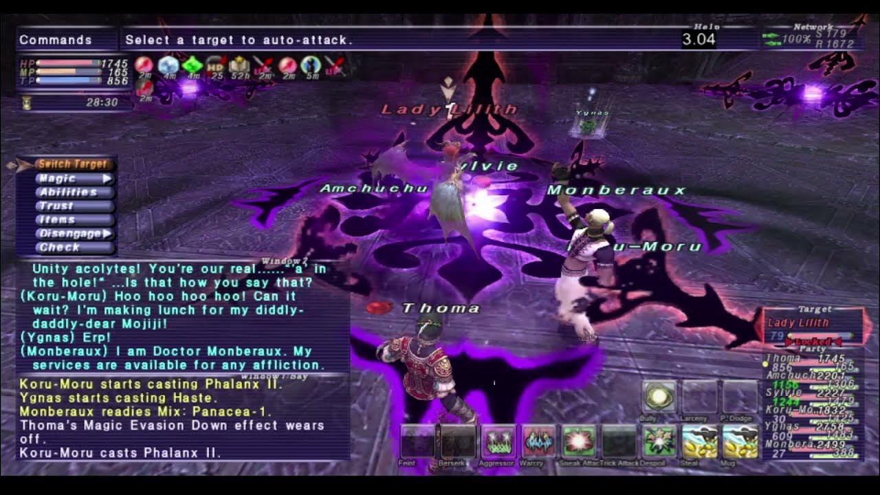 FFXI Lilith Solo VE (THF/WAR) YouTube