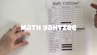 Math Yahtzee Tutorial
