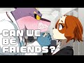 大きなサメ男と小さなイヌ「友達になってくれますか?」 / Sharkman and Dog "Can we be friends?"
