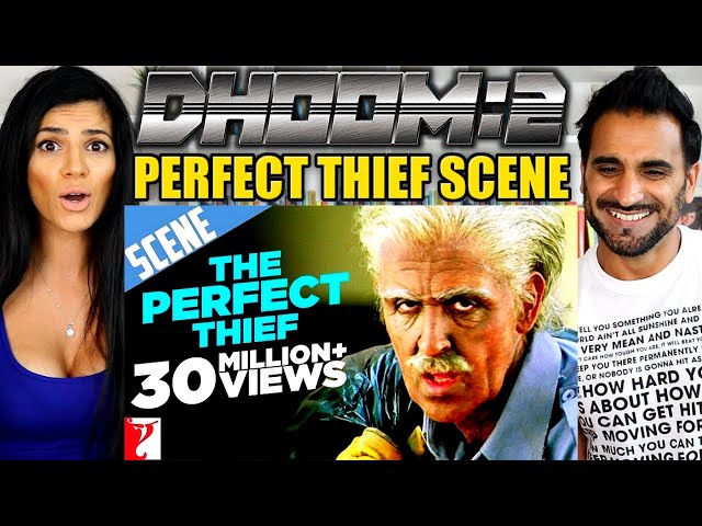 DHOOM 2 - THE PERFECT THIEF SCENE - REACTION!! | HRITHIK ROSHAN, ABHISHEK BACHCHAN, Bollywood Scenes class=