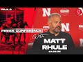 Nebraska Football: Matt Rhule final press conference before Northwestern (Oct. 23, 2025)