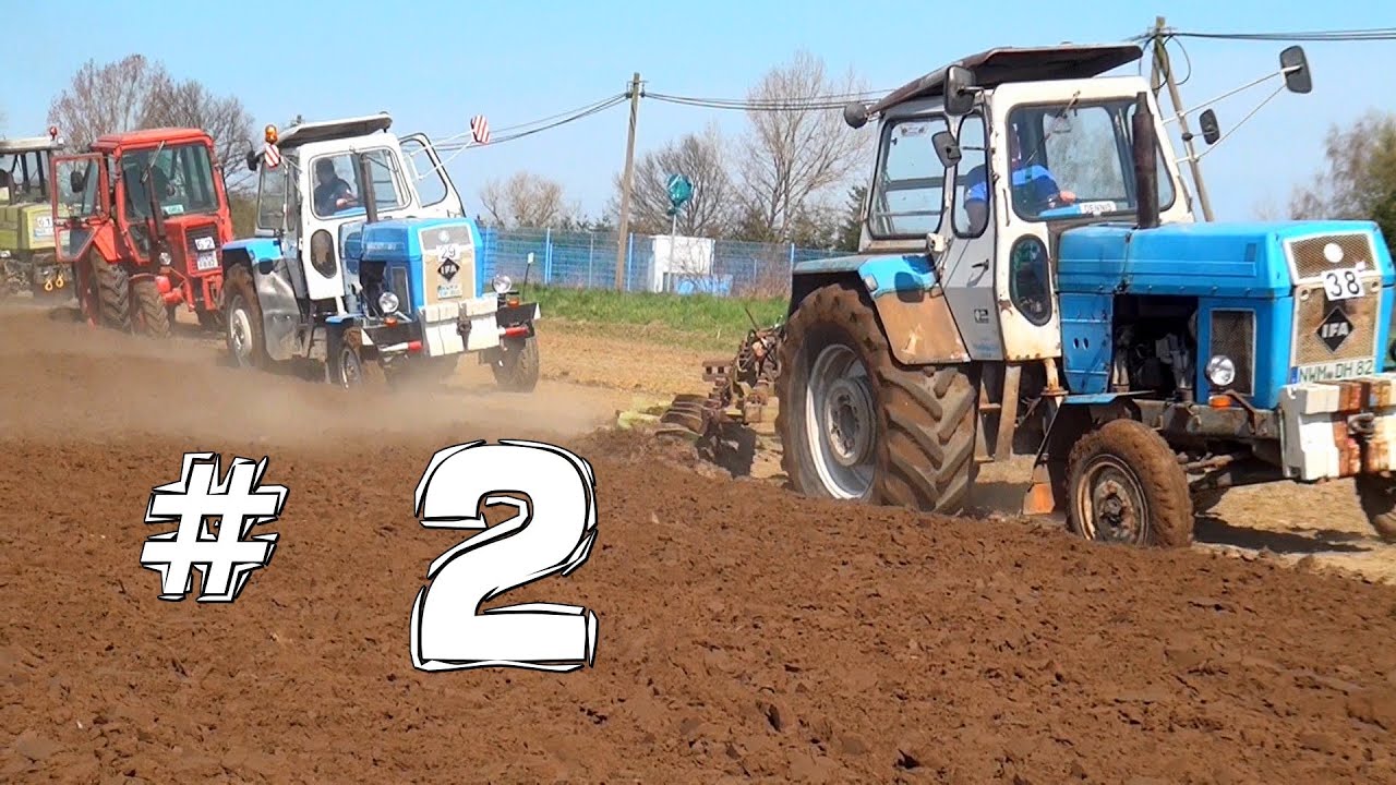 Naschendorf Teil 2 DDR Technik beim Pflügen - Fortschritt & Hinomoto