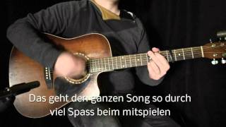 Video thumbnail of "Michel Telo - Ai Se Eu Te Pego - Guitar Lesson mit Akkorden / Chords"