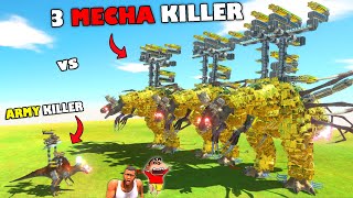 BIGGEST BATTLE of 3 MECHA KILLER vs 1 ARMY KILLER in ANIMAL REVOLT BATTLE SIMULATOR | PINCHAN CHOP