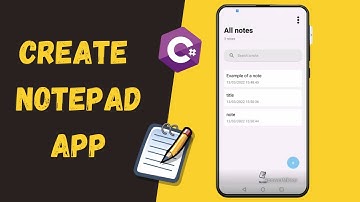 NotePad App C# Mobile | SOURCE CODE | DOWNLOAD