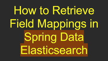 How to Retrieve Field Mappings in Spring Data Elasticsearch