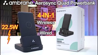 Ambrane Aerosync Quad Powerbank Review | 10000mAh 4-in-1 Wireless Powerbank Under Rs.2,000