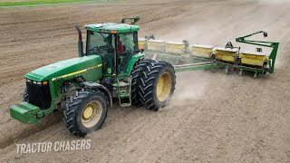 John Deere 8300 Tractor Planting Corn