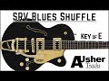 Srv  albert king style blues shuffle in e  guitar backing track