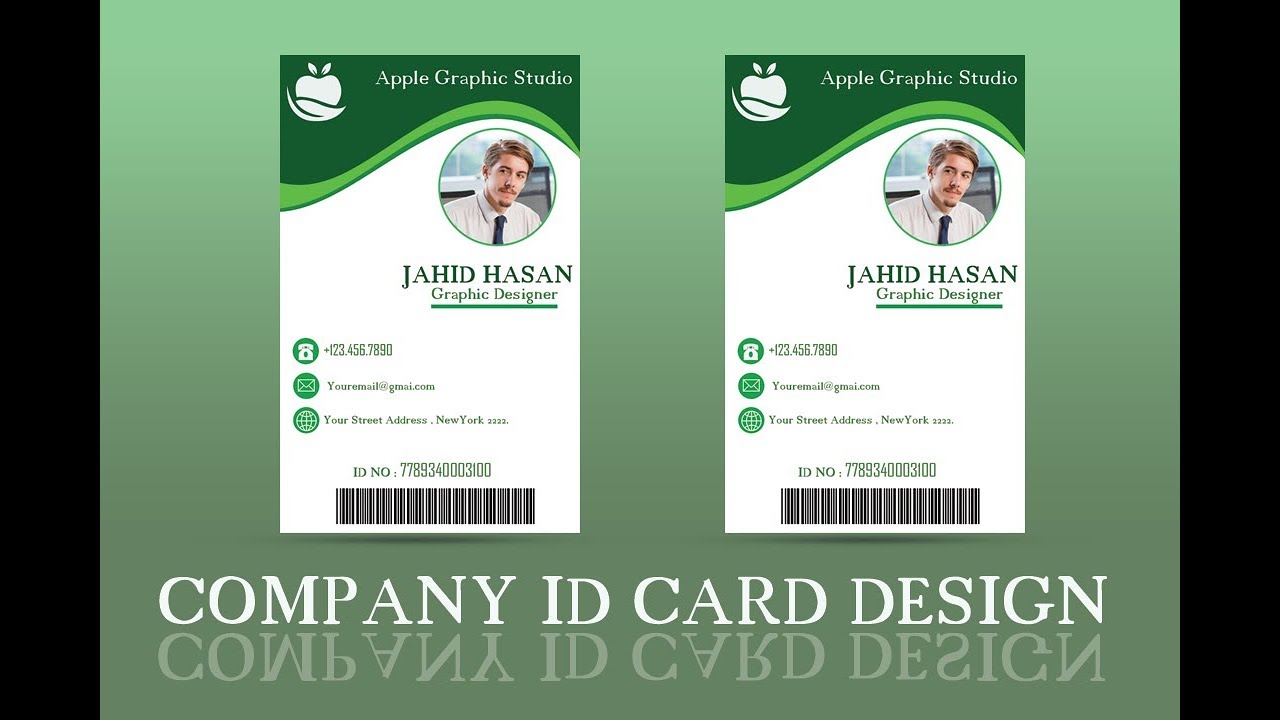 Company ID  Card  Design Tutorial  II Photoshop  CC 2021 YouTube