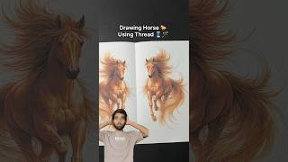 Amazing Horse Drawing Using Thread 😱🐎 | Thread Art Magic ✨🎨