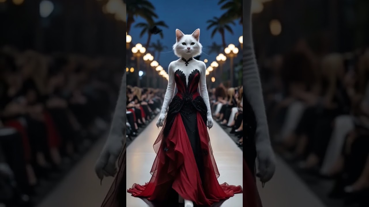 catwalk #catfashion #catwalktour #shorts #ytshorts #cute #catlover #cutecat #music #chickitties