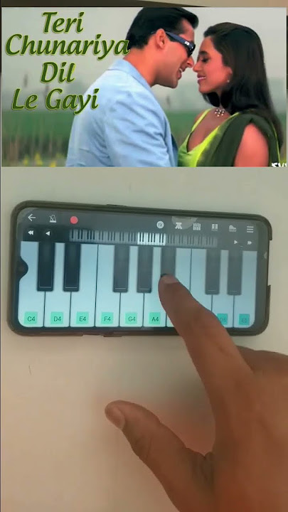 Teri chunariya dil le gai piano tutorial easy and slow (hello brother movie song) #shorts #short