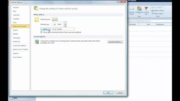 How to change notes font in Outlook 2010