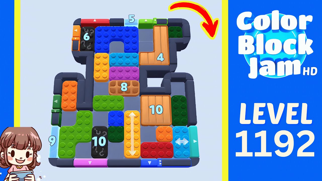 Color Block Jam Level 1192 Solution Walkthrough
