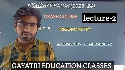 CLASS 10 | CHAPTER 8 | TRIGONOMETRY|UNIT 5 | LECTURE-2| NISHCHAY BATCH | 2023-24 |ROHIT SHUKLA| #GEC