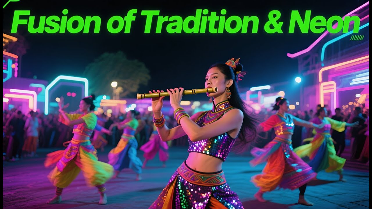 Bamboo Flute Boogie – Fusion of Tradition & Neon | Global Dance Groove