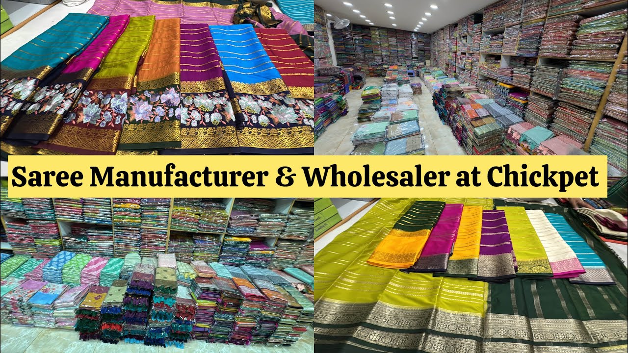 Saree Manufacturer & Wholesaler at Chickpet Bangalore | Varamahalakshmi Special Saree | Courier Avl