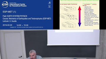 Mechanics of Earthquakes and Tectonophysics (ESP-MET) Lecture 1