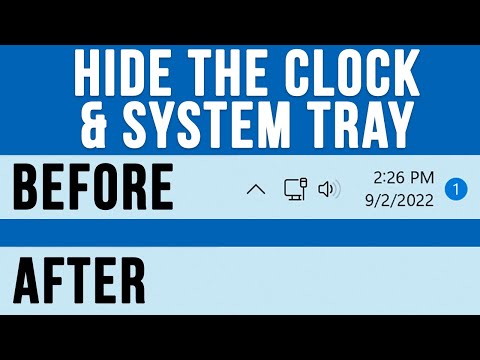 Hide or Show Your System Tray & Clock with the Click of the Mouse