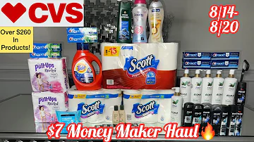 CVS COUPONING HAUL 8/14-8/20| OVER $260 IN PRODUCTS FOR FREE + $7 MONEY MAKER