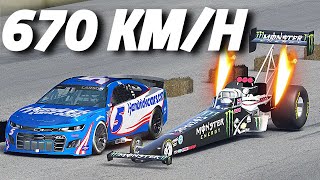 Top Fuel DRAGSTER vs NASCAR At MONZA