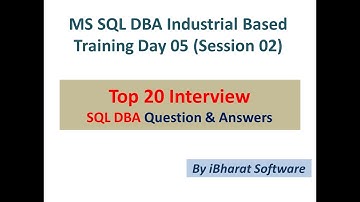 06. TOP 20 MS SQL Server Interview Questions and Answers  #ibharatsoftware