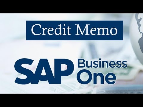SAP BUSINESS ONE | Credit Memo in SAP B1 | Example | Highlights of the credit memo | Working