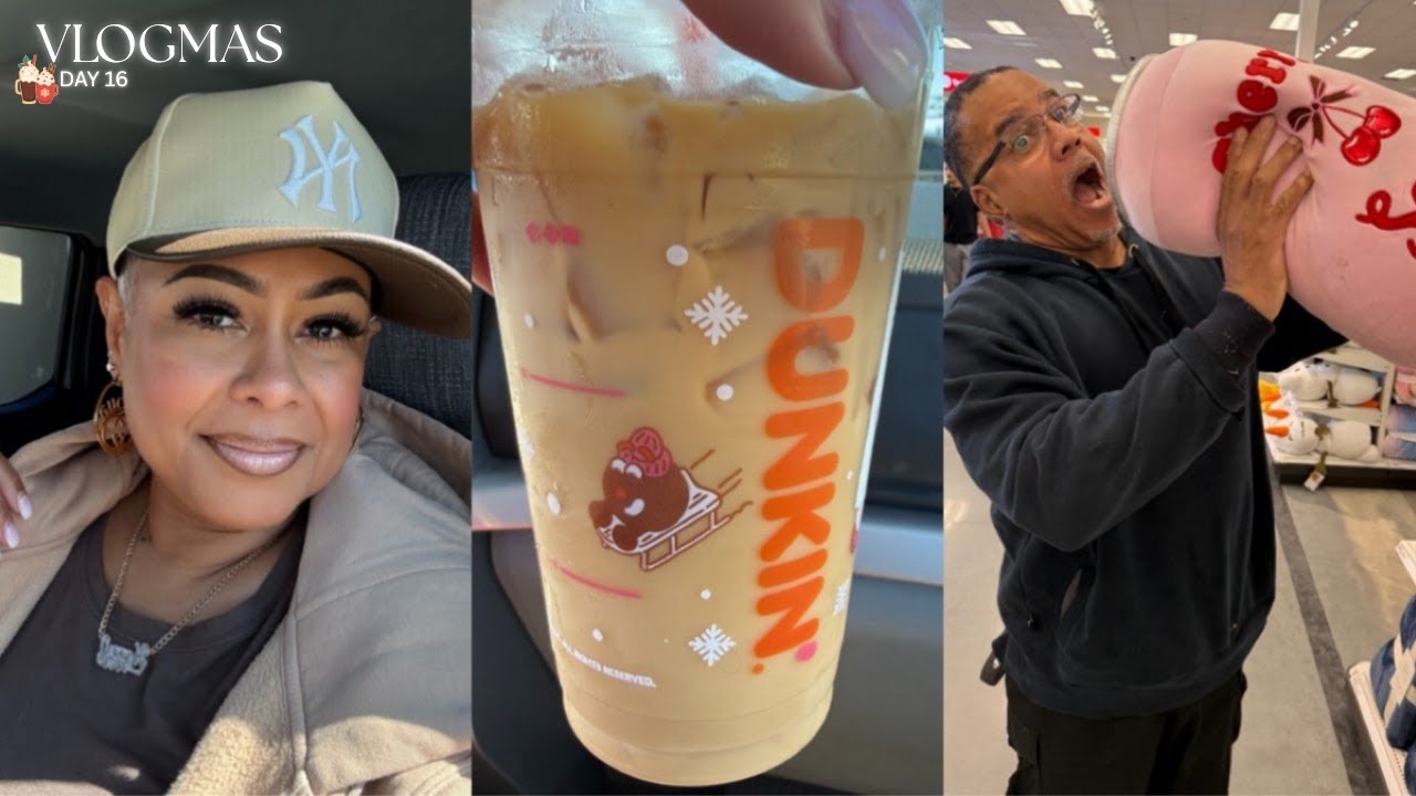 VLOGMAS DAY 16🎄TRIED A NEW DRINK AT DD - MUST TRY + GETTING NEW IPHONES 17 |  WHAT I ATE TODAY