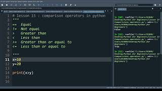 Famous Lesson 15: Comparison Operators in python | All comparison operators in python with example Net Worth