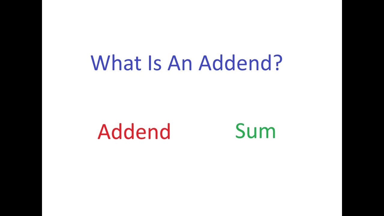 what-is-an-addend-youtube