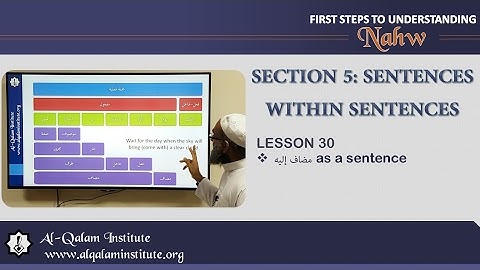 First Steps To Understanding Nahw 30: Sentence as مضاف إليه