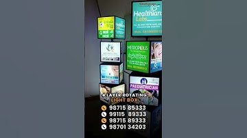 4 Layer Rotating Light Box Stand | LED Display Stand for Shops & Showrooms