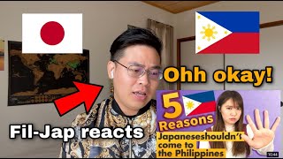 Japanese reacts to 5 Reasons Why Japanese Shouldn’t come to the Philippines | 123 Japan!!!