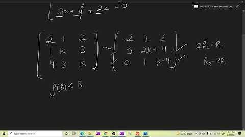 LEC-21 || SYSTEM OF LINEAR EQUATIONS || LINEAR ALGEBRA