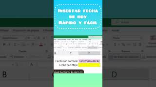 📎Insertar FECHA DE HOY. 🖍️Fórmula y Atajo 👌 #tutorial #excel #tips #excelbasico #microsoft #todo
