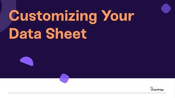 How To Customize Your Data Sheet In ChartHop