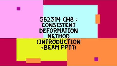582314 Ch 8 (Clip 1/2 Lec 20) Statically Indeterminate Structures by Force Method : Introduction
