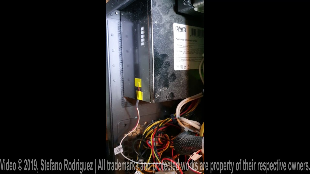 Broken Power Supply Unit Fan makes strange sound YouTube