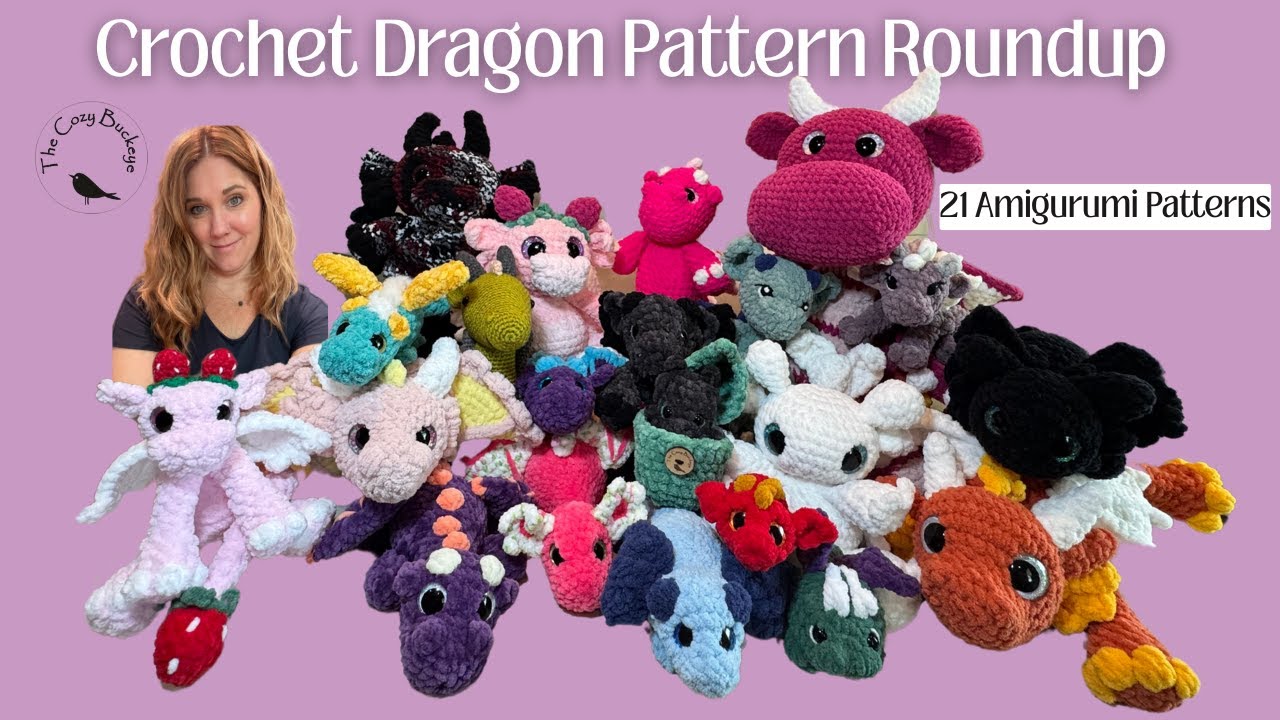 21 Dragon Amigurumi Crochet Patterns I Made 🐉 | Pattern Roundup for Crochet Lovers & Sellers!