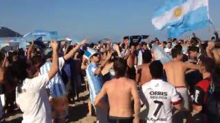 Barra Albiceleste en Fan Fest Copacabana 2014, previo al partido Argentina Bosnia