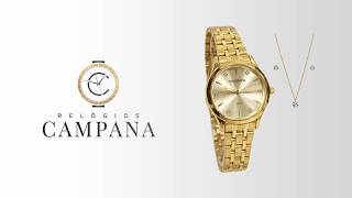 Relógio Mondaine Feminino Analógico Dourado Kit 99914LPMKDE1K1 screenshot 1