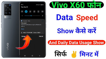 Vivo X60 Data Speed Show Kaise Kare । How To Show Daily Data Usage On Vivo X60