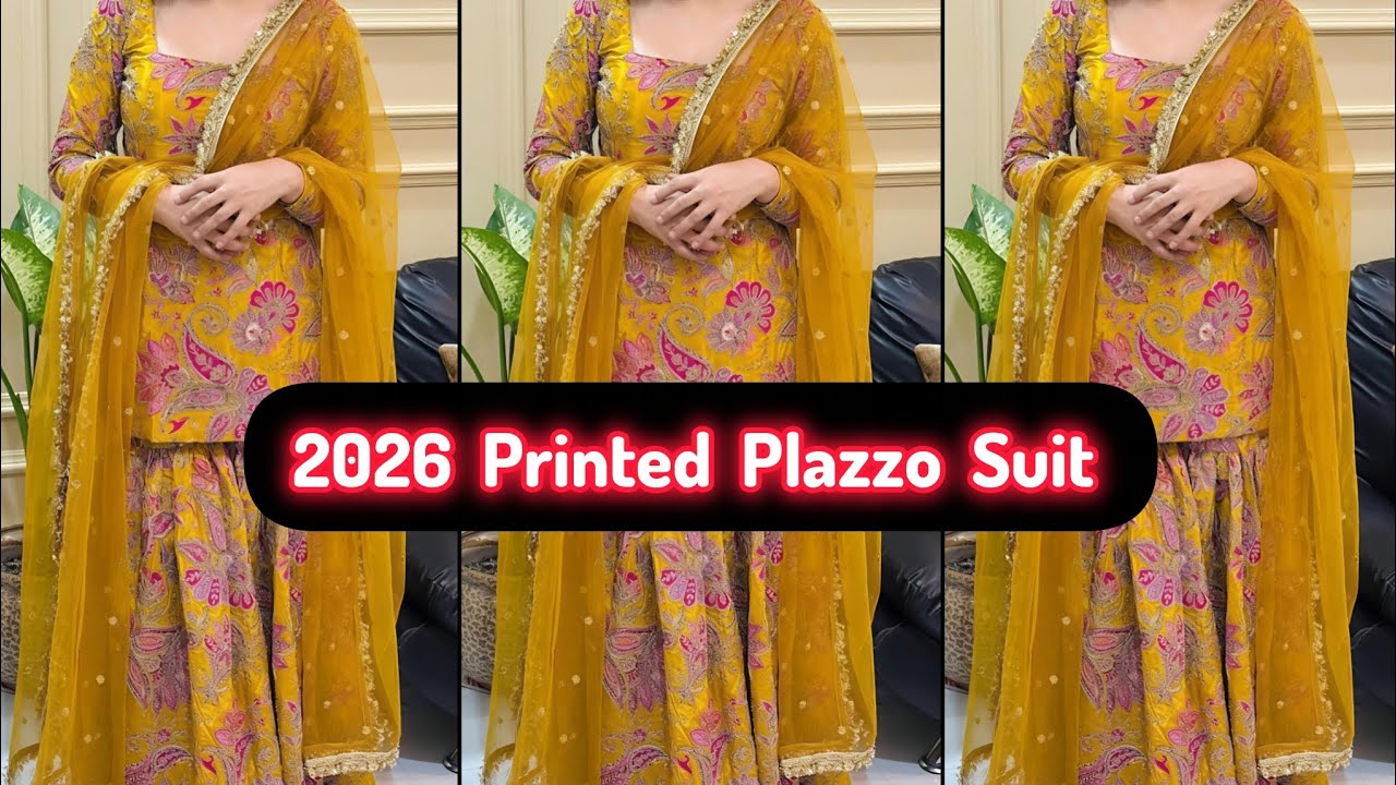 2026 Printed Plazzo Suit Design || ये प्रिंटेड प्लाजो सूट 2026 में ट्रेंड में रहेंगे | latest suit