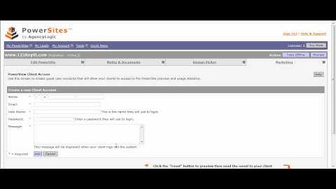 AgencyLogic Support Video - How To Create A Guest User Account (PowerView Client Access)