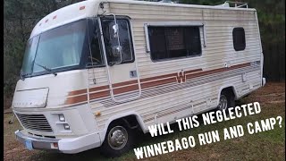Will this neglected 1985 Winnebago chieftain run and camp? In just 4 days?