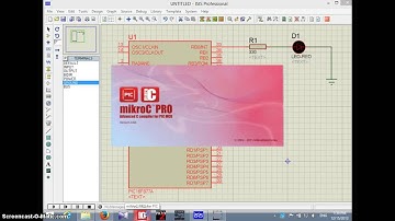 LED Blink Proteus + MikroC