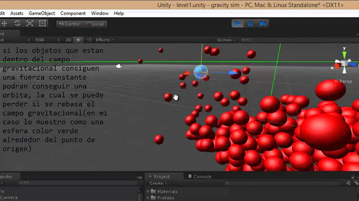 Unity 3d, Basic gravity Simulation [DEMO]